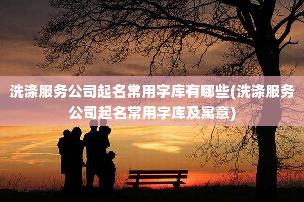 洗涤服务公司起名常用字库有哪些(洗涤服务公司起名常用字库及寓意)
