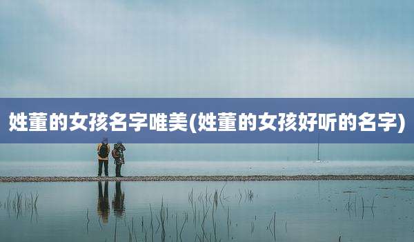 姓董的女孩名字唯美(姓董的女孩好听的名字)