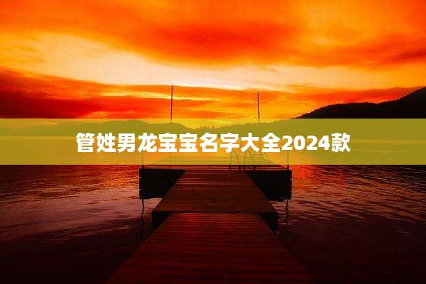 管姓男龙宝宝名字大全2024款