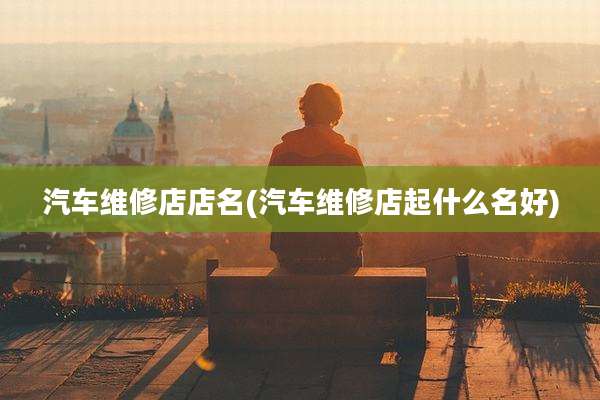 汽车维修店店名(汽车维修店起什么名好)