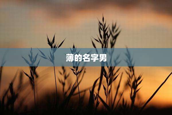 薄的名字男