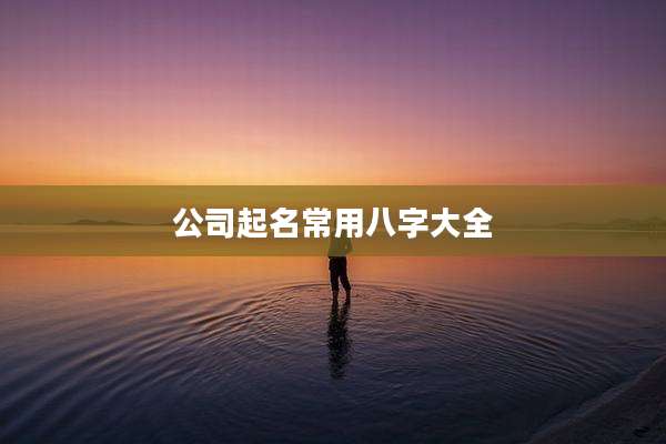 公司起名常用八字大全