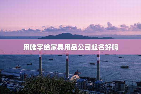 用唯字给家具用品公司起名好吗