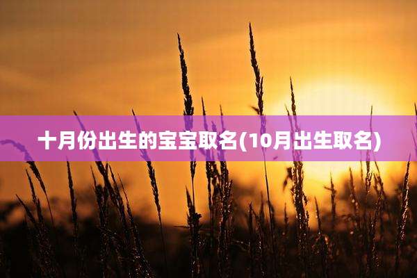 十月份出生的宝宝取名(10月出生取名)