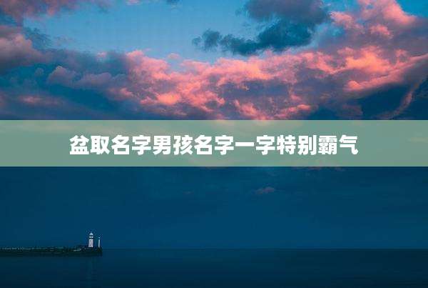 盆取名字男孩名字一字特别霸气