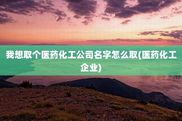 我想取个医药化工公司名字怎么取(医药化工企业)