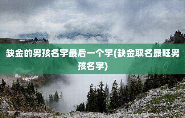 缺金的男孩名字最后一个字(缺金取名最旺男孩名字)