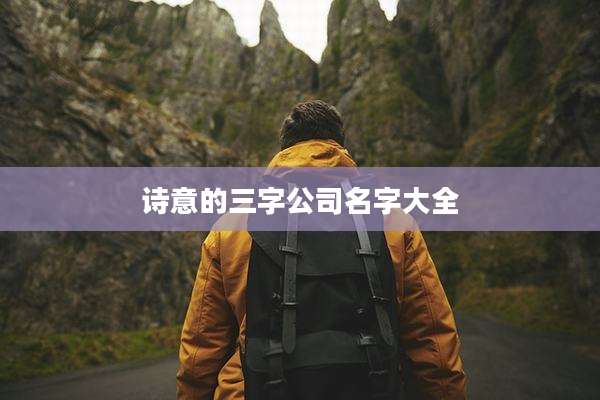 诗意的三字公司名字大全