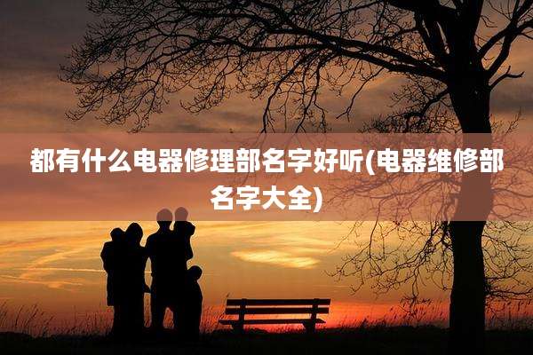 都有什么电器修理部名字好听(电器维修部名字大全)