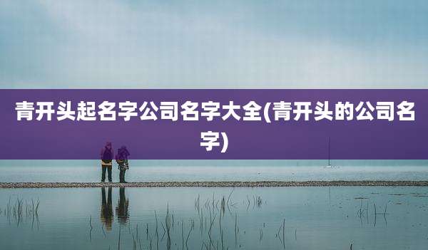 青开头起名字公司名字大全(青开头的公司名字)