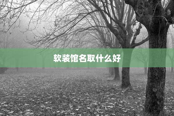 软装馆名取什么好