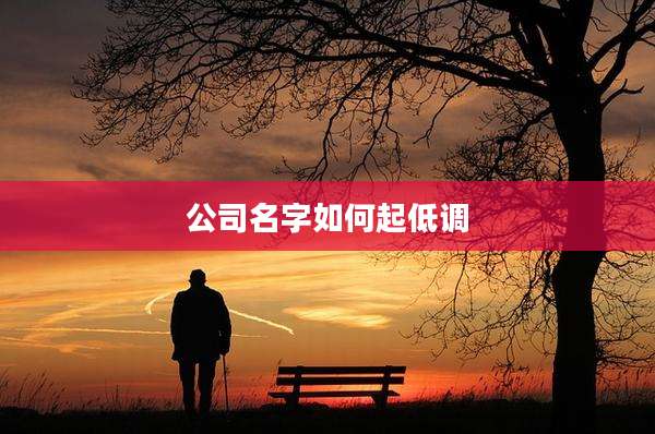 公司名字如何起低调