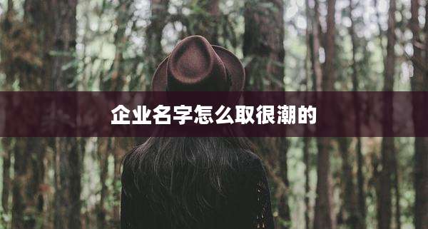 企业名字怎么取很潮的