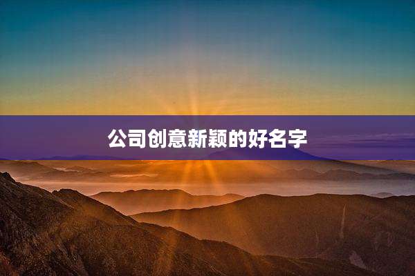 公司创意新颖的好名字