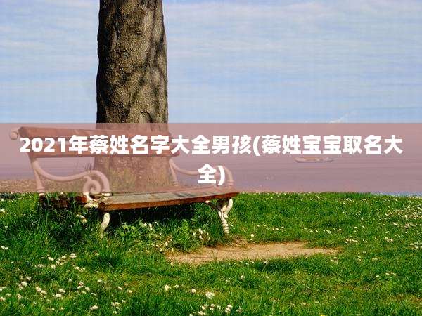 2021年蔡姓名字大全男孩(蔡姓宝宝取名大全)
