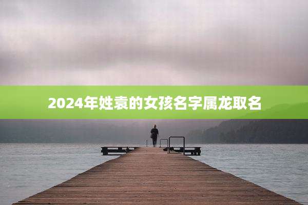 2024年姓袁的女孩名字属龙取名