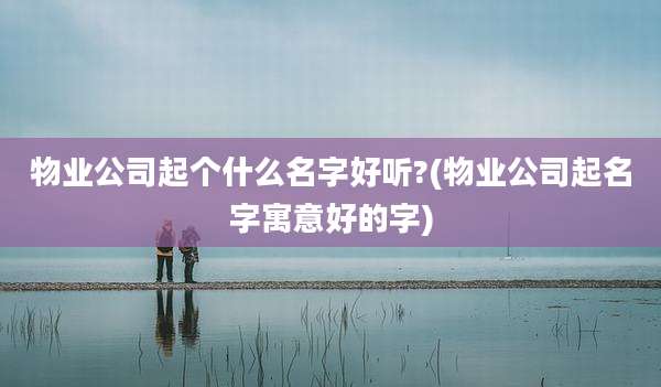 物业公司起个什么名字好听?(物业公司起名字寓意好的字)