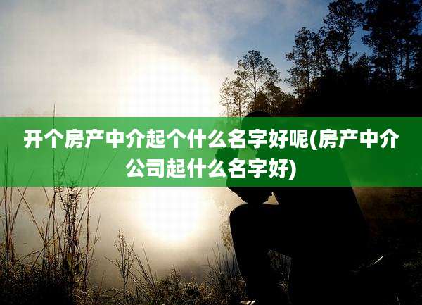 开个房产中介起个什么名字好呢(房产中介公司起什么名字好)