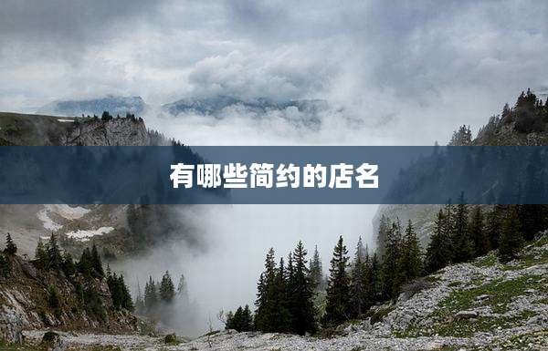 有哪些简约的店名