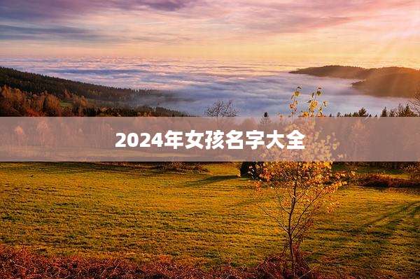 2024年女孩名字大全