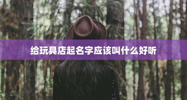 给玩具店起名字应该叫什么好听