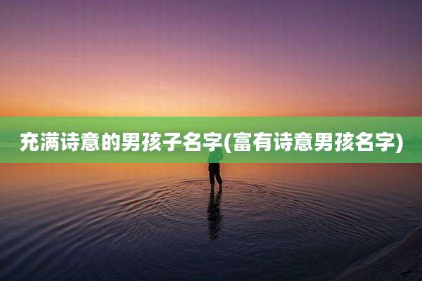 充满诗意的男孩子名字(富有诗意男孩名字)