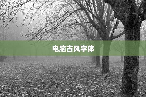 电脑古风字体