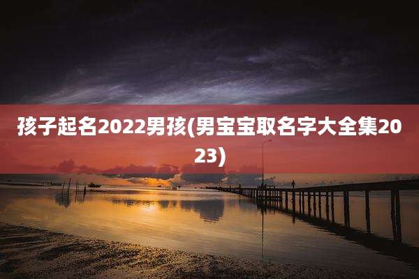 孩子起名2022男孩(男宝宝取名字大全集2023)
