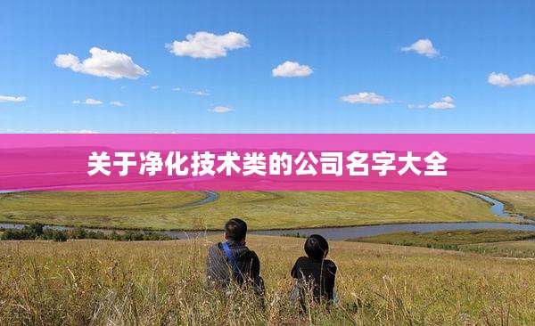 关于净化技术类的公司名字大全