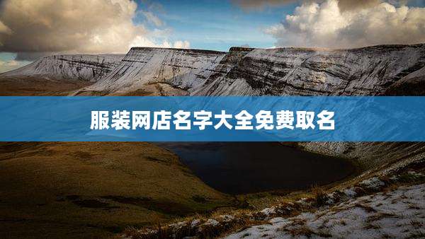 服装网店名字大全免费取名
