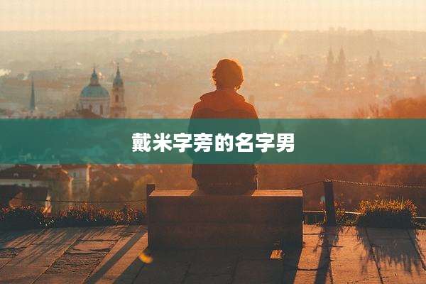 戴米字旁的名字男
