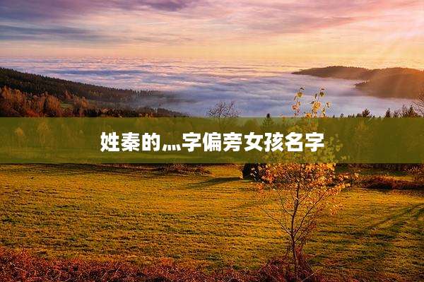 姓秦的灬字偏旁女孩名字