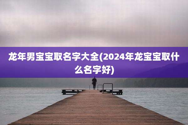 龙年男宝宝取名字大全(2024年龙宝宝取什么名字好)