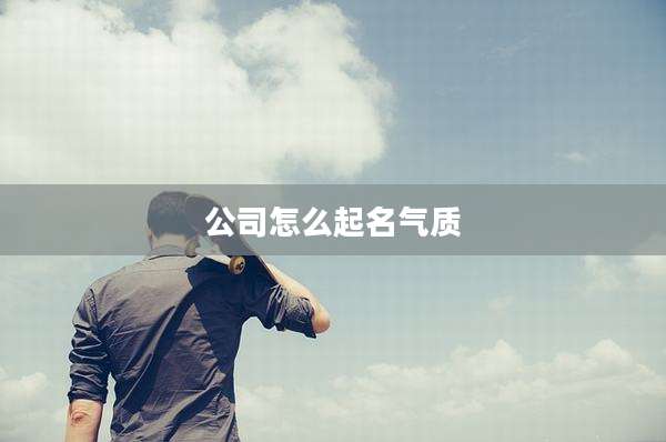 公司怎么起名气质