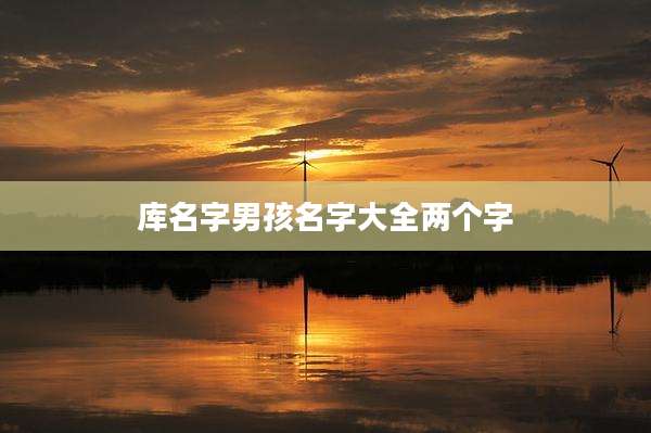 库名字男孩名字大全两个字