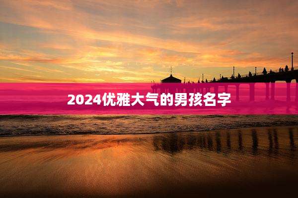 2024优雅大气的男孩名字