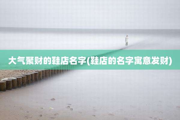 大气聚财的鞋店名字(鞋店的名字寓意发财)
