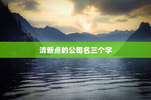 清新点的公司名三个字