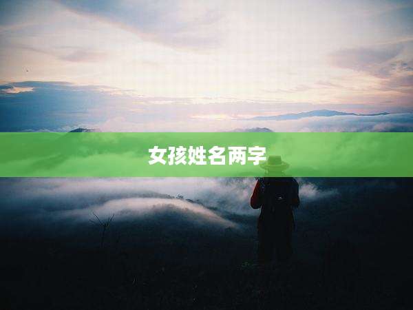 女孩姓名两字
