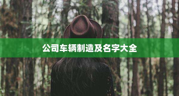 公司车辆制造及名字大全