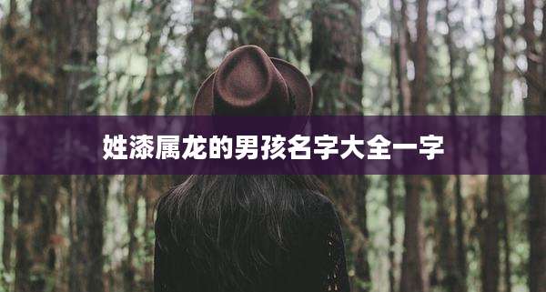 姓漆属龙的男孩名字大全一字