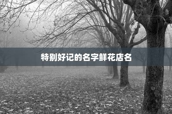 特别好记的名字鲜花店名