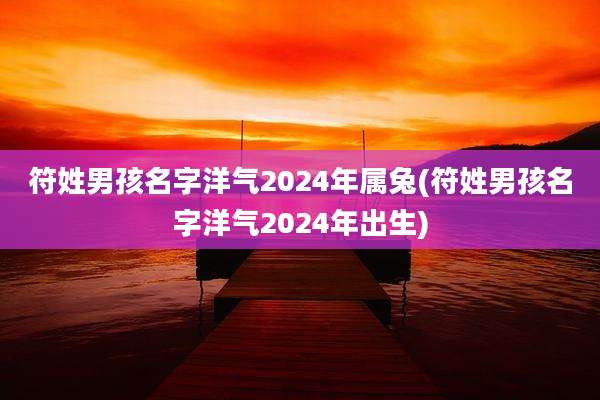 符姓男孩名字洋气2024年属兔(符姓男孩名字洋气2024年出生)
