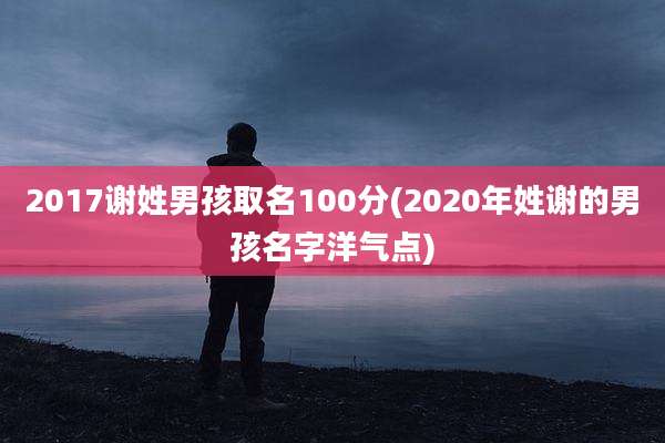 2017谢姓男孩取名100分(2020年姓谢的男孩名字洋气点)