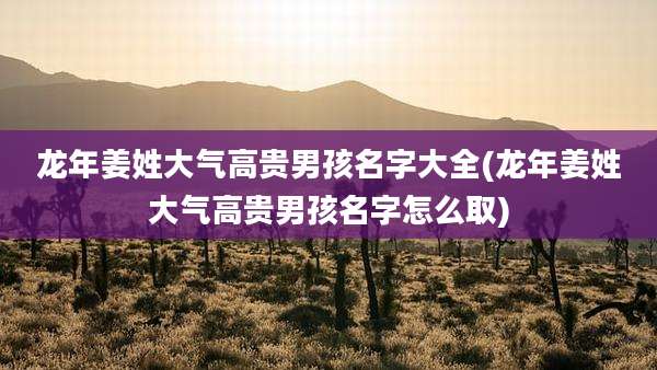 龙年姜姓大气高贵男孩名字大全(龙年姜姓大气高贵男孩名字怎么取)