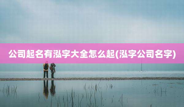 公司起名有泓字大全怎么起(泓字公司名字)