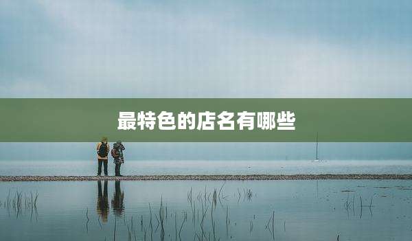 最特色的店名有哪些