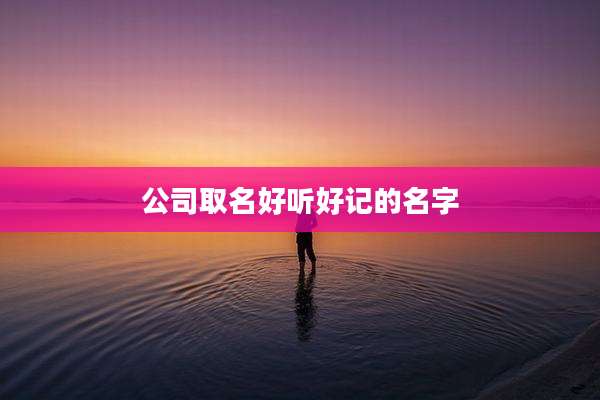 公司取名好听好记的名字