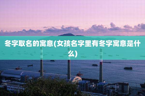 冬字取名的寓意(女孩名字里有冬字寓意是什么)