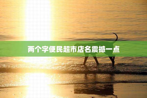 两个字便民超市店名震撼一点